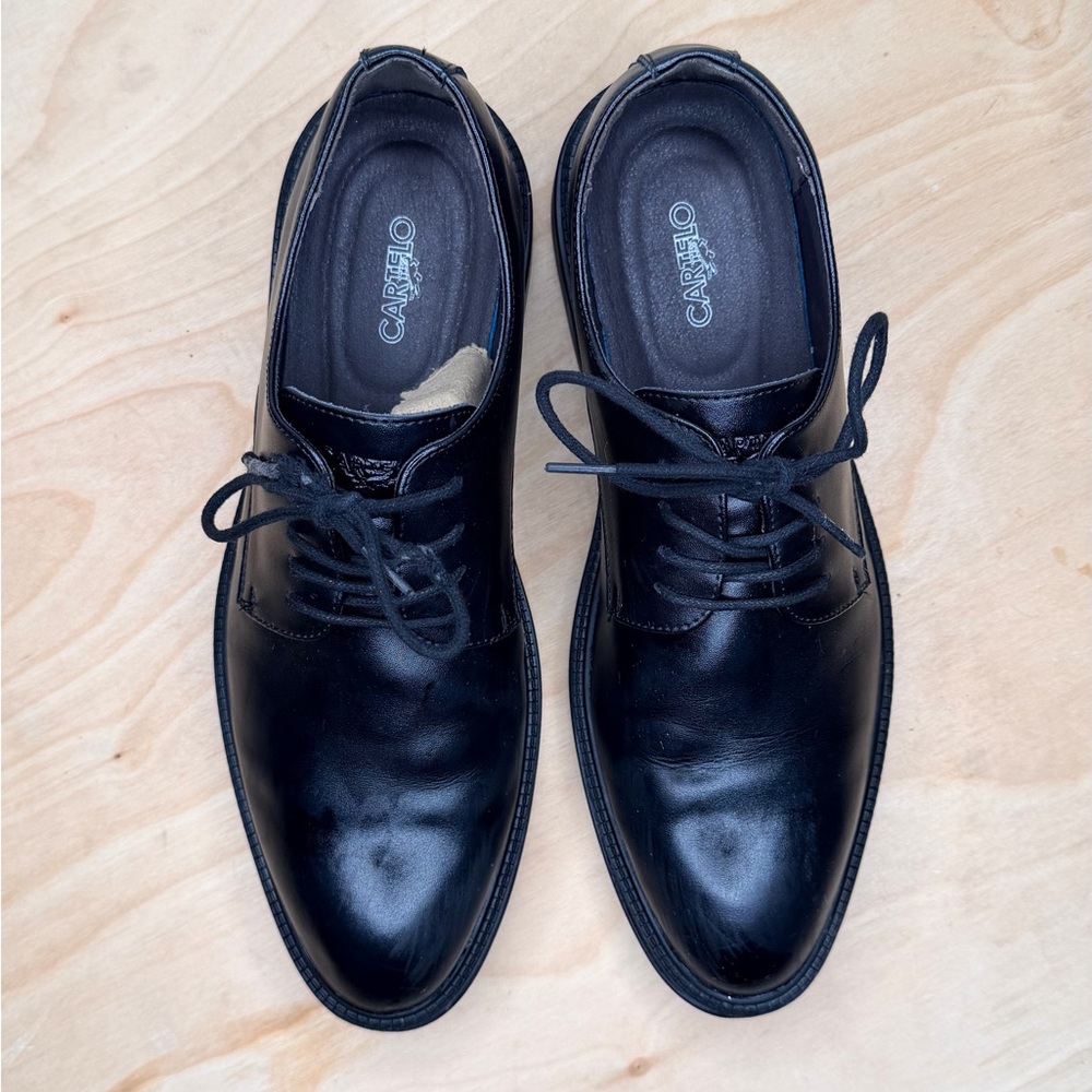 CARTELO Men's Genuine Leather Perforated Derby Formal Dress Shoes Size 10